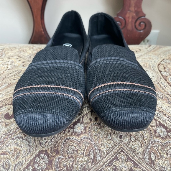 Vivaia Round Toe Striped Loafers Shoes Slip On Comfortable Washable Gray Size 8 - Picture 11 of 14